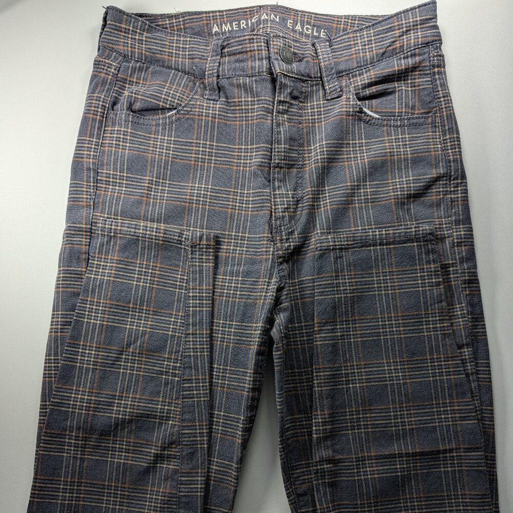 American Eagle Hi-Rise Super Stretch Check Jeggings | Size 0